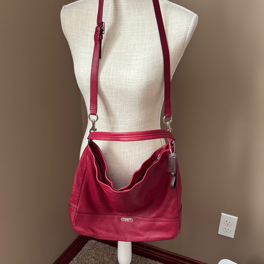 Coach Cherry Red Leather Shoulder Bag - Picture 10 of 10
